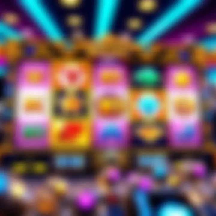 Royal Reels: Engaging Slot Game Interface and Bonus Feature Colorful online slot game interface displaying reels with various symbols and a highlighted bonus feature