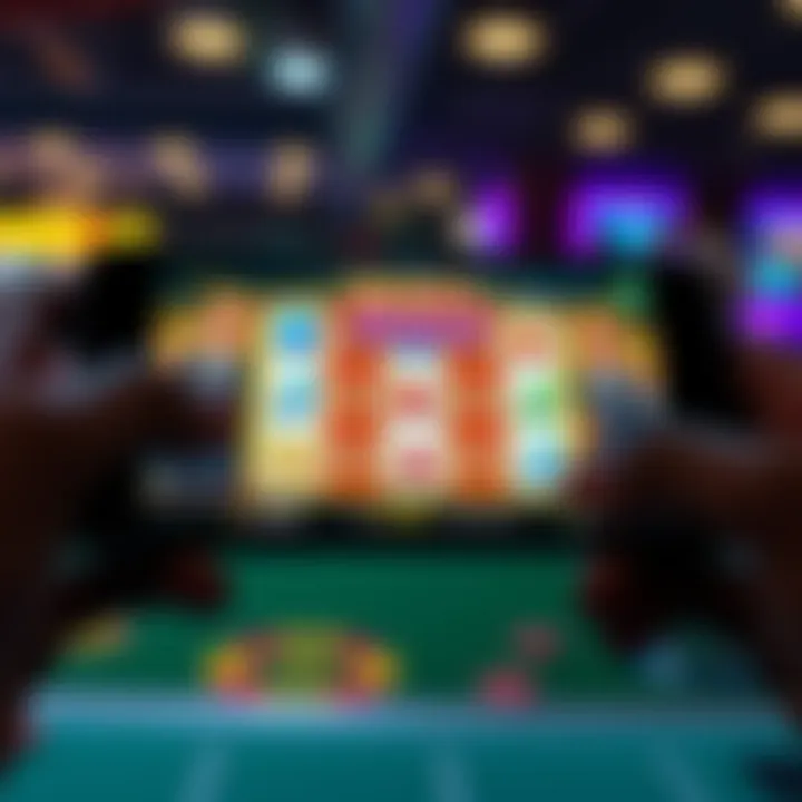 Mobile device displaying Royal Reels slot game with clear icons for smooth gameplay