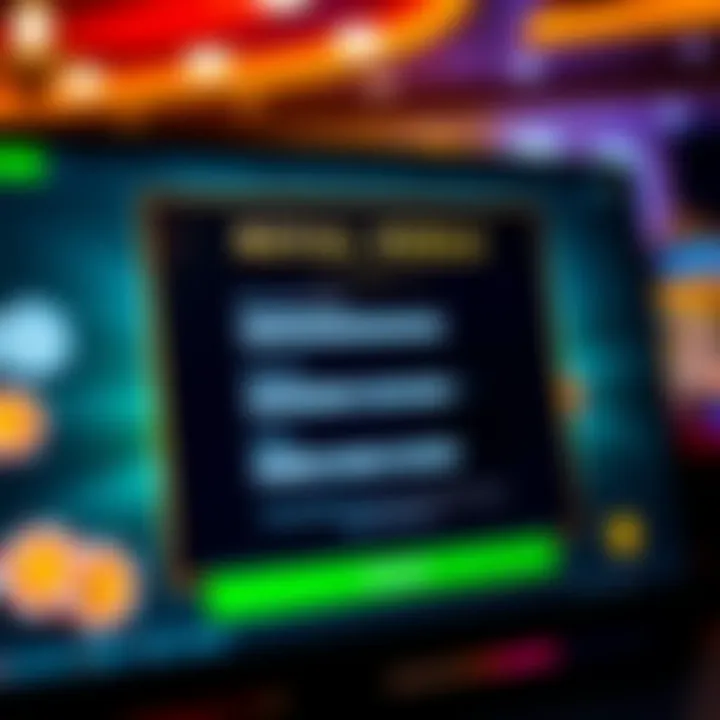 User interface showing Royal Reels Casino registration form with fields for personal details
