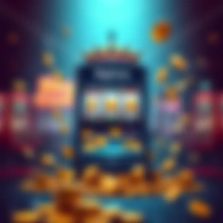 Visualizing SkyCrown No Deposit Bonus Offer Illustration of a digital slot machine with coins symbolizing a no deposit bonus offer