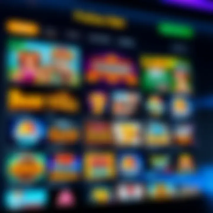 Online casino interface showing a variety of pokies games available for Australian players