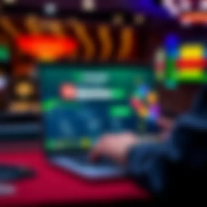 User logging into ThePokies Net platform on a laptop with secure access