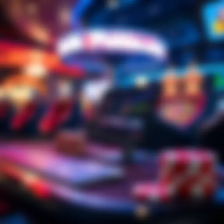Safe and responsible gaming concept with secure online casino elements and playful icons