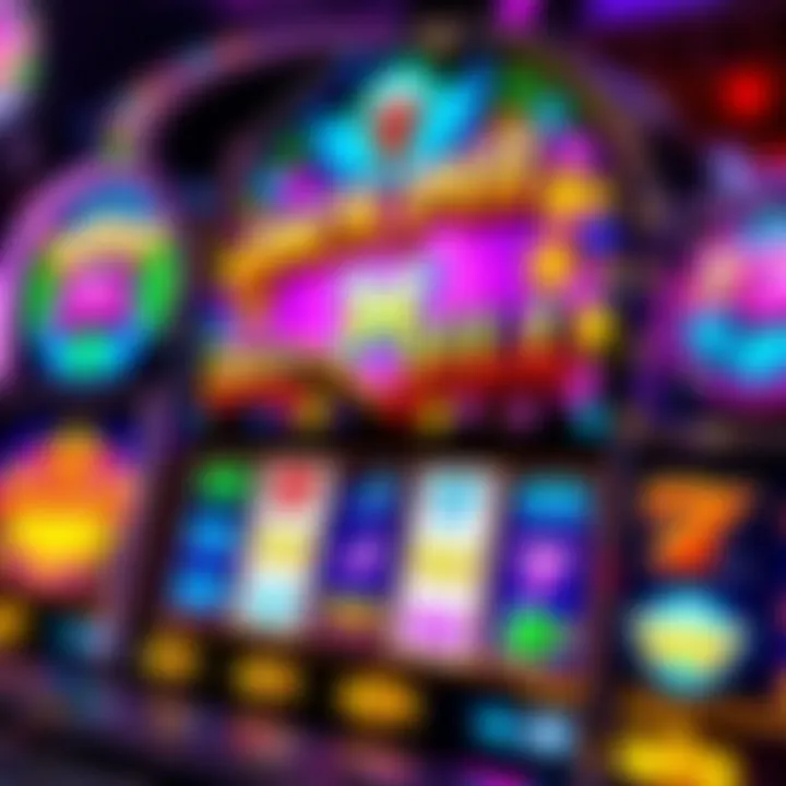Colorful Jackpot Jill slot machine interface showing vibrant symbols and winning paylines