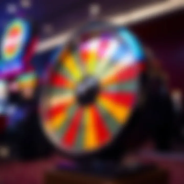 Illustration of a spinning lottery wheel representing the excitement of Jackpot Jill's story
