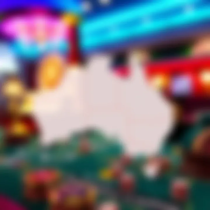Map of Australia highlighting regions with national online casino regulations