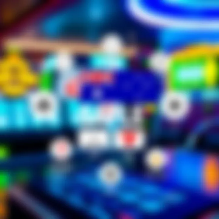 Illustration of responsible gambling concepts with safe play icons and Australian flag