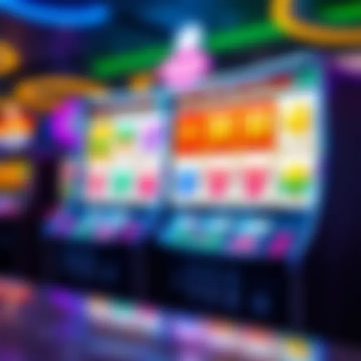 Vibrant Online Pokies Inspired by NetEnt Design Colorful online pokies interface resembling NetEnt slot machines with distinct reels and symbols