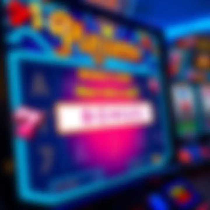 Illustration showing a digital slot machine screen with highlighted bonus code input area