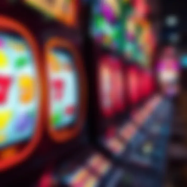 Colorful pokies machine interface showing reels and symbols in action
