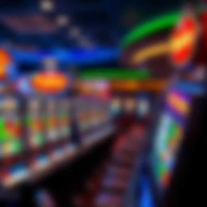 Colorful Pokies Machine in an Australian Casino Modern pokies machine with colorful reels and bright lights in an Australian casino