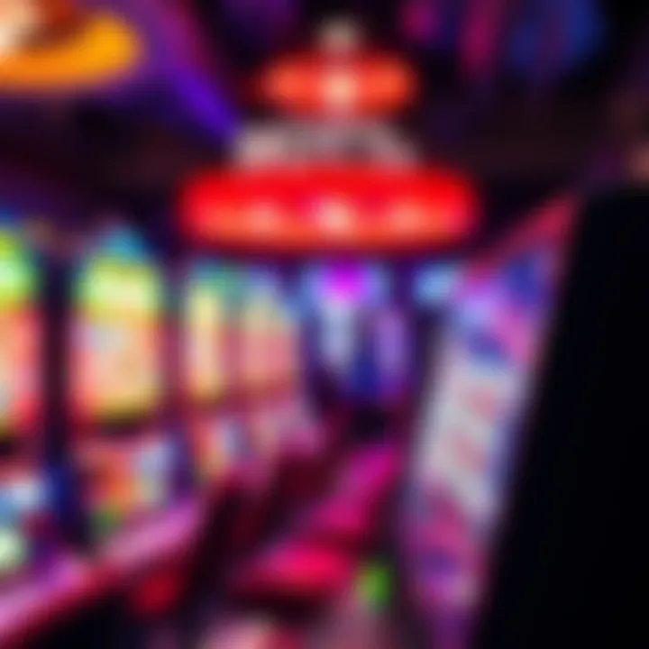 Electronic Gaming Machines in Australian Venues Close-up of electronic gaming machines with vibrant lights in an Australian venue