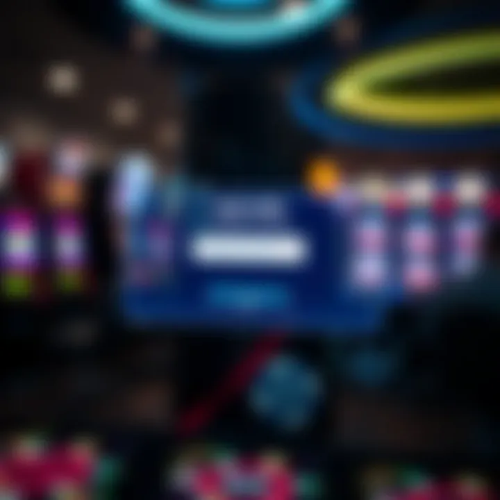 Secure login interface for online gaming platform with password entry