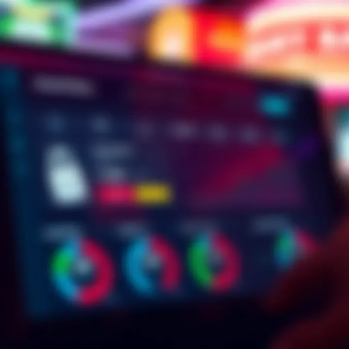 Dashboard view of an online pokies account management screen with security settings and balance overview