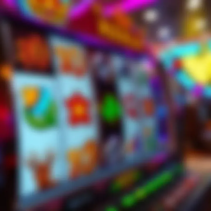 Detailed view of the game interface showcasing reels with vibrant symbols and an engaging background