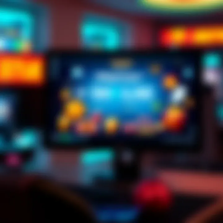 Illustration of a digital casino bonus code displayed on a computer screen with casino-themed icons