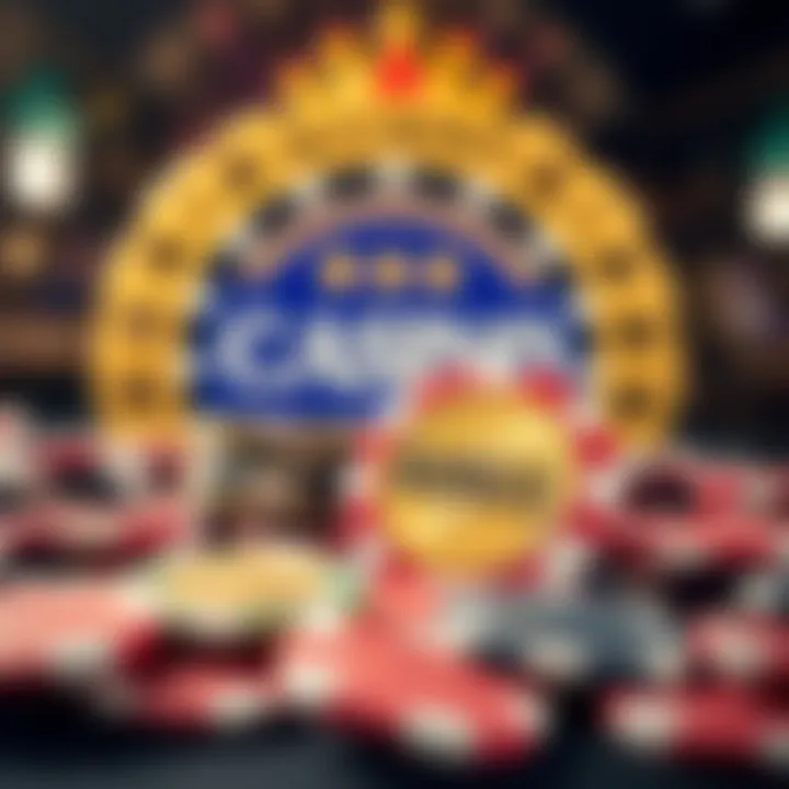 Casino Chips and Coins Representing Online Bonus Rewards Visual representation of casino chips and coins symbolizing bonuses and rewards in an online casino environment