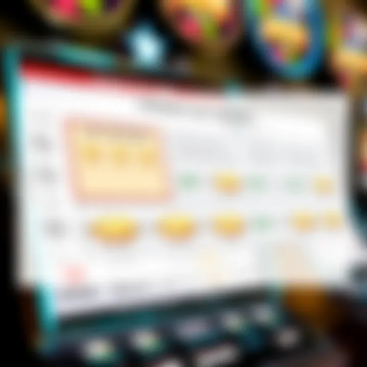 Diagram of Pokies Features and Winning Lines Diagram illustrating key features and winning lines of a popular Australian pokies game