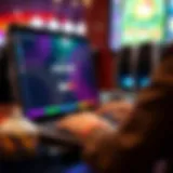 User logging into a secure online gaming platform on a laptop