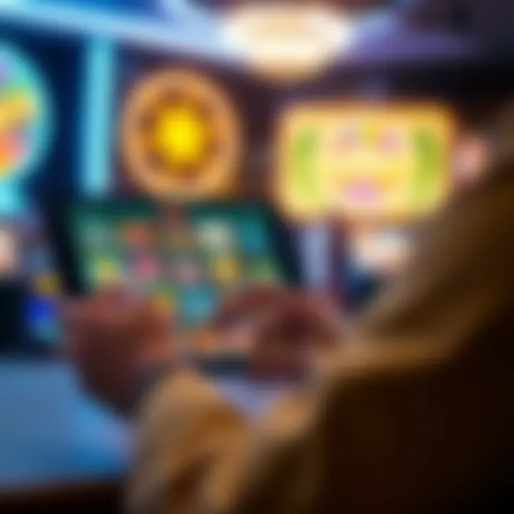 User browsing a diverse selection of online casino games on a digital device